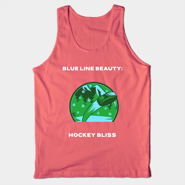 Blue Line Beauty: Hockey Bliss Hockey Tank Top by PrintVerse Studios